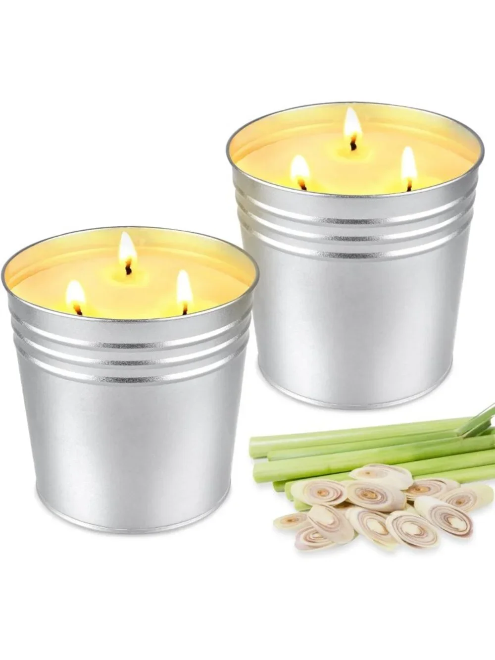 Large 30oz Citronella Candles - 3-Wick Outdoor/Indoor, Long-Lasting for Patio